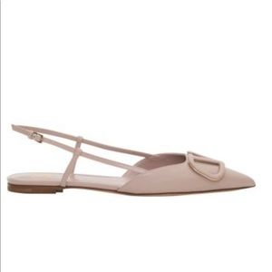 NEW Valentino Vlogo Slingback Flats 38.5 Italy